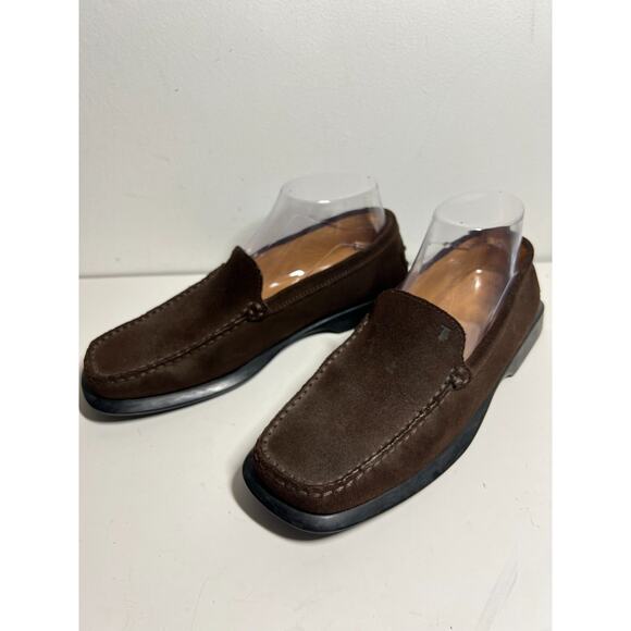 Tod's Womens Brown Suede Square Toe Slip On Driving Loafer Moccasin Shoe 8 US 38 - Picture 5 of 9